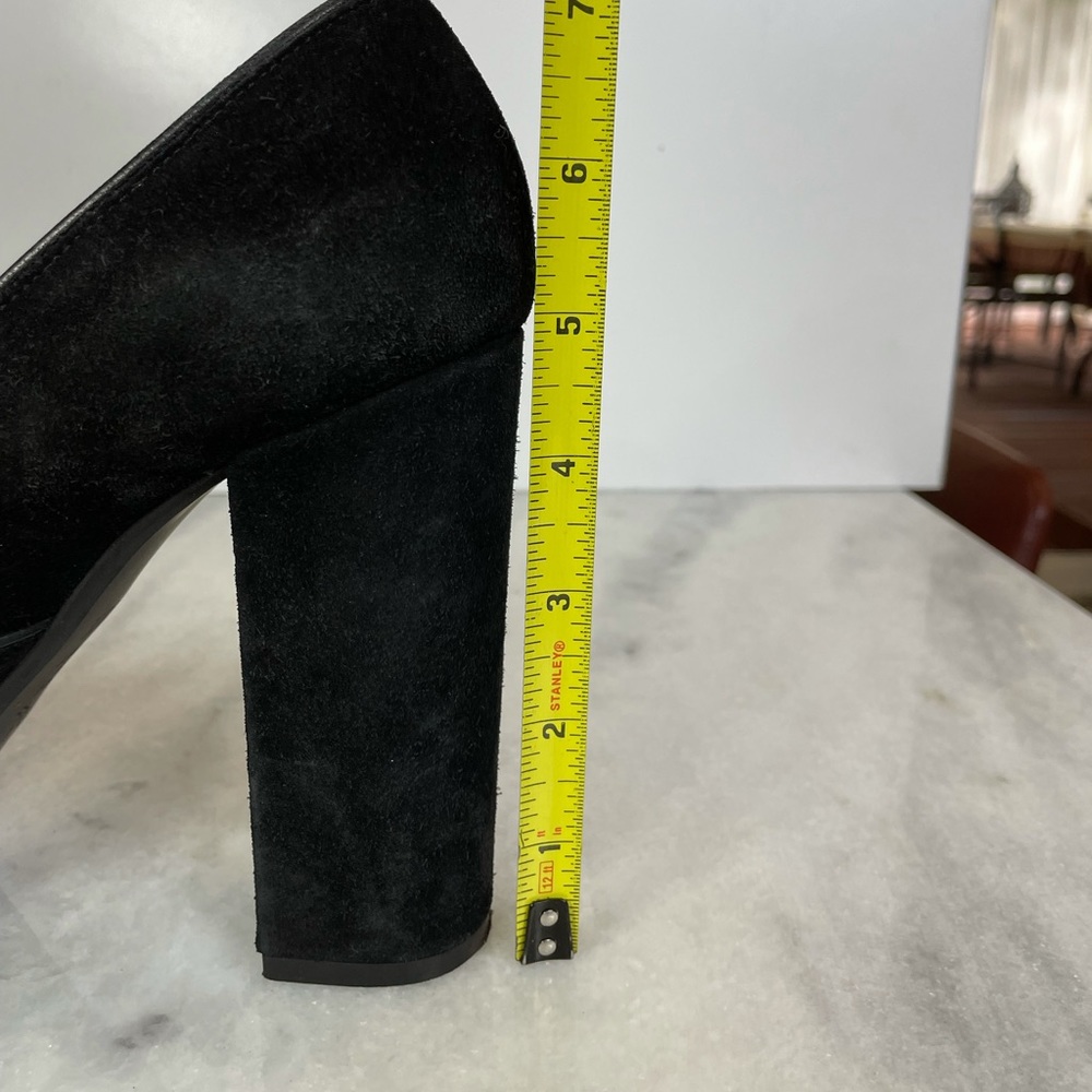 Marni Suede Round Toe Block Heel Platform Pumps - image 6